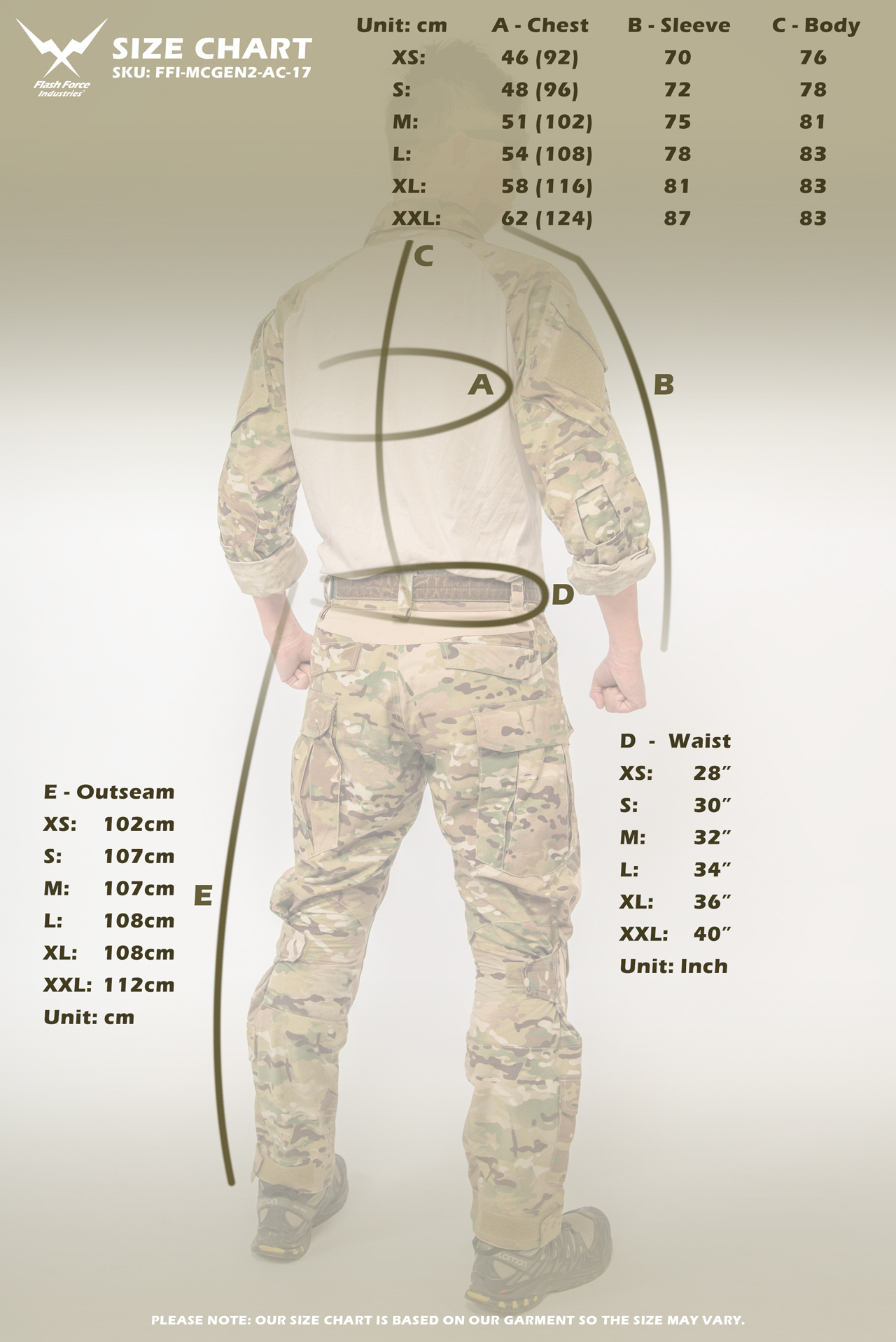 FFI MC Style Camo Gen2 Combat Set ( MC G2 Army Cut ) ( 2017 ) CAG / Deltaforce Style 