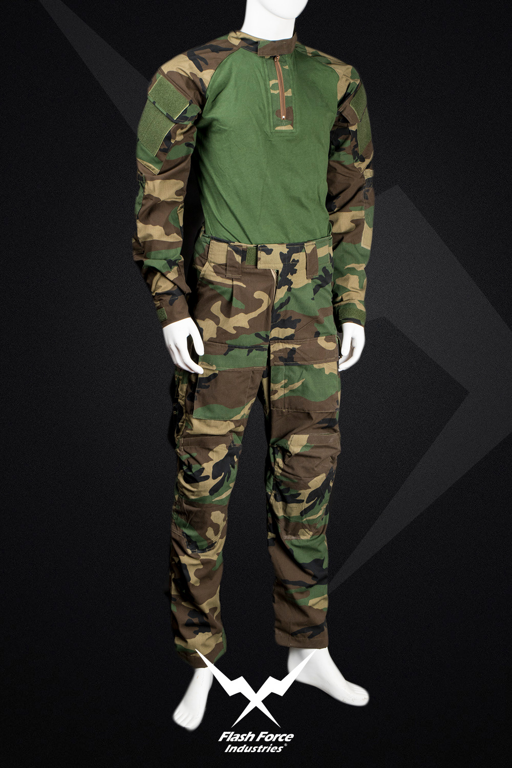 FFI Woodland Camo DF Combat Set EX. 2017 ( w/ Pads Set ) ( 65P/35C M81) FFI Woodland Camo DF Combat Set EX. 2017 ( w/ Pads Set ) ( 65P/35C M81)